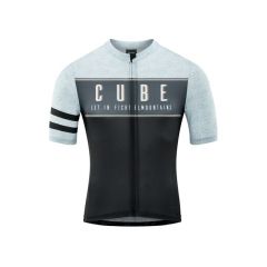 Cube BLACKLINE Trikot CMPT kurzarm grey´n´blue